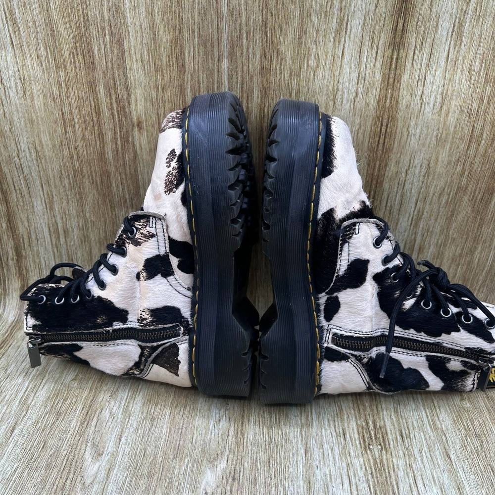 Dr. Martens Jadon Boots Women's Size 6 Cow Print Calf Hair-On Platform Shoes - Picture 7 of 9
